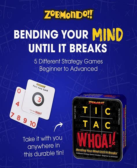 Tic Tac Whoa!! Card Game Zobmondo!!