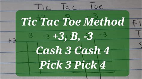 25K views 9 months ago DALLAS. In this video, you'll see how to use a pick 3 strategy, such as the tic tac toe grid to help you get closer chances to hitting the lottery. ...more.. 