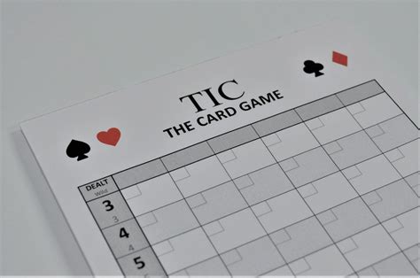 Tic the Card Game Score Cards Etsy