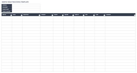 Ticket Tracking Excel Template Free Issue Tracking Templates Smartsheet