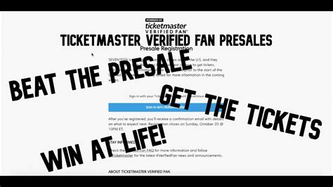 Ticketmaster upcoming presales. Ticketmaster New Zealand is your one-stop destination for tickets to concerts, sports, arts, theatre, family events and more. You can find and buy tickets online, or use the interactive seat map to choose your preferred seats and see the prices. Don't miss out on the best events in New Zealand, book your tickets with Ticketmaster today. 
