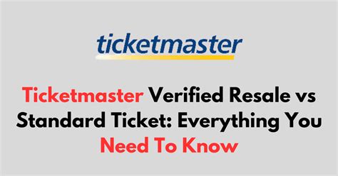 Ticketmaster verified resale vs standard ticket.  Available Season Tickets f...