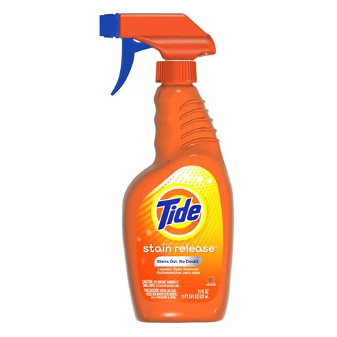 Tide stain remover. Pre-treat. Apply Tide Ultra Stain Release Liquid directly onto the stain. Use either a soft-bristled toothbrush or rub the fabric together gently to spread the detergent into the fibers of the garment, and let it sit for 5 minutes. 2 of 5. Step 3. 