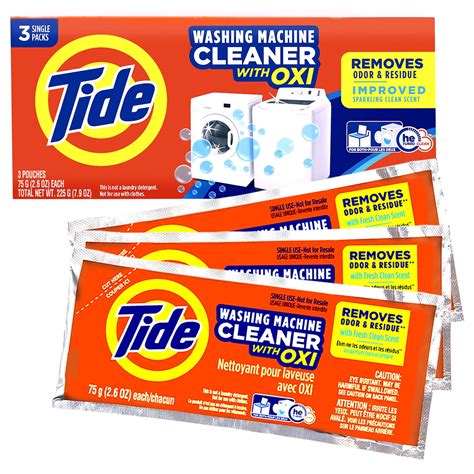 Tide washing cleaner. Without proper upkeep and maintenance, a washing machine can hold onto strong odors for months, even years, which can end up penetrating your clothes and linens. The Tide … 