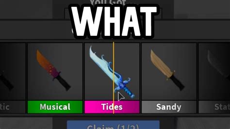 Chroma Tides is a godly knife that is obtainable (by chance) through unboxing it from the Knife Box 5. This weapon is the Chroma version of Tides. Quantity: Add to cart. Automatic & Fast Delivery. MM2Store has a revolutionary automated delivery system that is available 24/7 to deliver items immediately after purchase!
