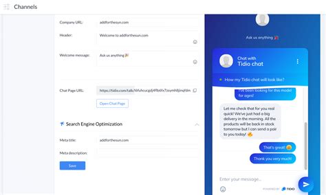 Tidio chat. Tidio is a customer communication platform that offers live chat, chatbots, AI, order management, ticketing, analytics, and more. Learn how Tidio can help you engage, sell, … 