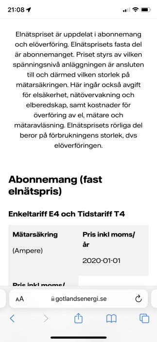 Tidstariff vattenfall