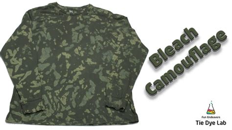 Tie Dye Designs: Bleach Camouflage Shirt - YouTube