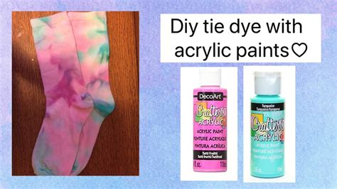 Tie Dye With Acrylic Paint [Part I ] - YouTube