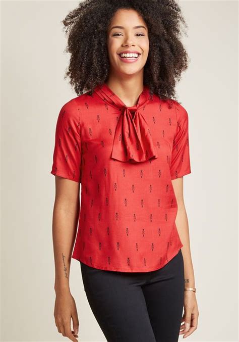 Tie Neck Blouses for Women ModCloth