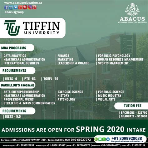 Tiffin University Calendar