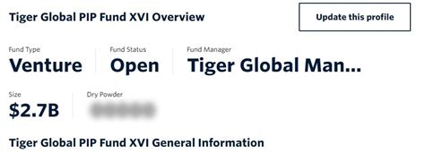 Tiger Global Private Investment Partners XI - PitchBook Data