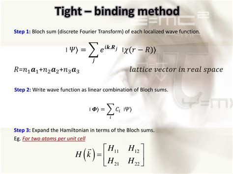 Tight binding approximation ppt. This document describes the tight-binding method for...