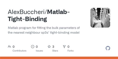 Tight binding matlab code.  Matlab Implementation of the semi-empirical sp3s* ...