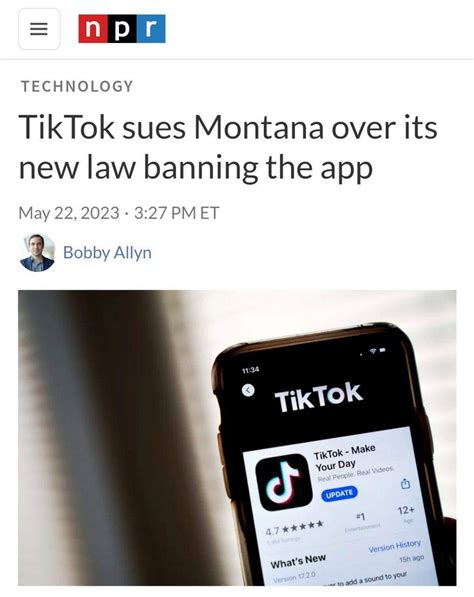 TikTok sues Montana over law banning the app