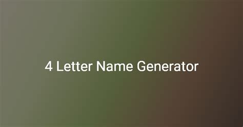 Tiktok 4 letter name generator github.  Experience the power of generativ...