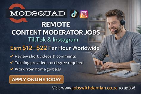 Tiktok Mod erator job