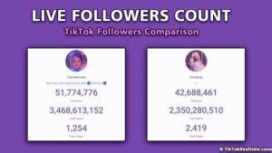 Tiktok follower comparison live.  You can access it on your mobile device with a...