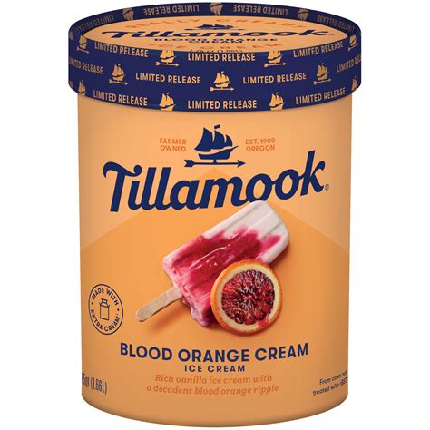 Tilamook ice cream. 1.3mg. 8. Potassium. 250mg. 6. Ingredients. Over a 110 years of uncompromising standards, obsessively sourced ingredients, and good old fashioned passion, because every bite deserves our best. 
