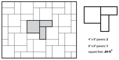 Tile and Paver Layout Patterns Inch Calculator