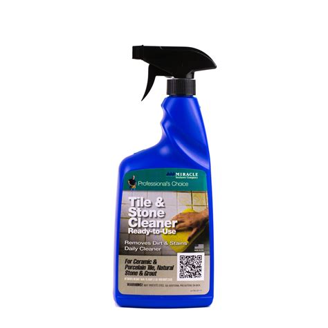 Tile cleaner. Cleaning the tile. For any of these common stains, the cleaning process is the same. Apply the cleaner by directly spraying it on the wall or onto a damp sponge, cloth, or brush (if you’re using ... 