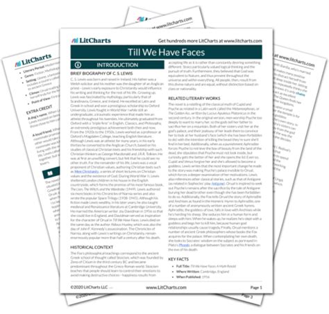 Till We Have Faces by C. S. Lewis Plot Summary LitCharts