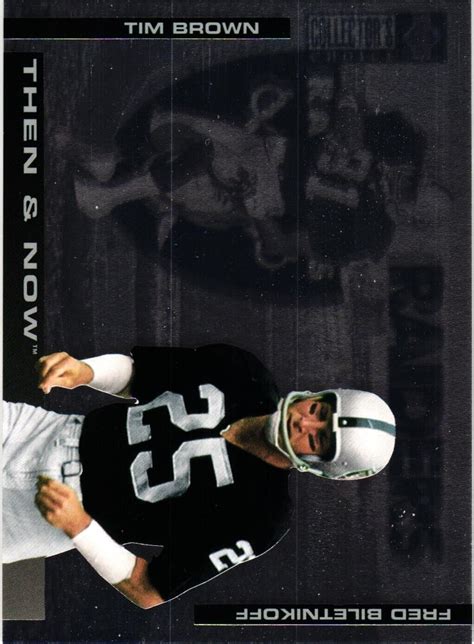 Tim Brown Fred Biletnikoff then & now upper deck collectors