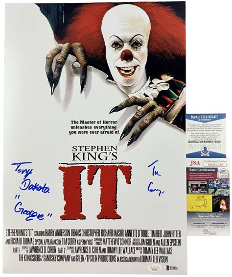 Tim Curry Signed 12x18 Poster Pennywise IT - CSR Collectibles