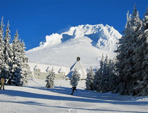 Timberline ski. Timberline Lodge on Mt. Hood in Oregon offers one of the most exciting and unique high-alpine mountain experiences in North America, a destination offering skiing, snowboarding, mountain biking, and lodging in a historic hotel. 