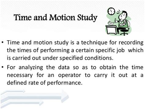 Time And Motion Study slideshare