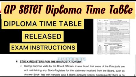 Time Diploma Engineering 6sem Exam Table