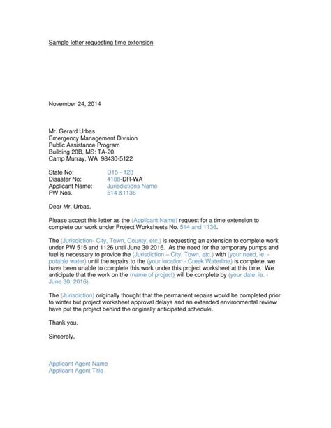 Time Extension Request Letter Sample Images and Photos finder