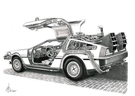 Time Machine Drawing by Murphy Elliott