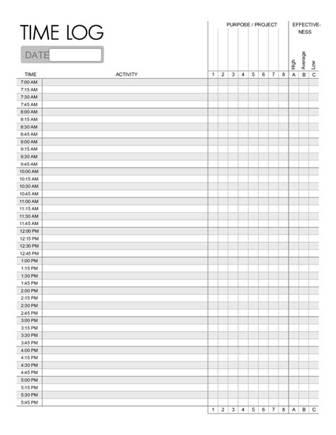 Time Management Forms Free Printable Free Printable