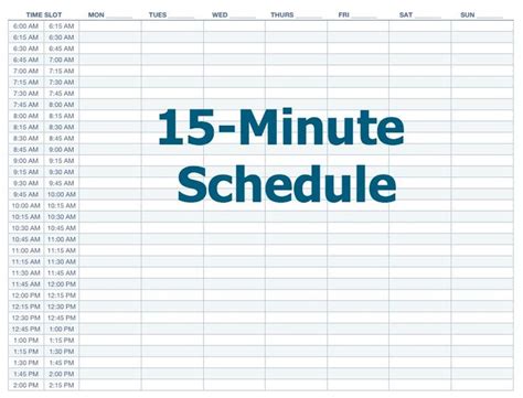 Time Management The Power Of15 Minutes Jen Weaver Schedule