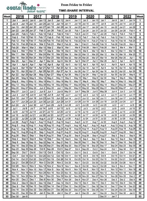Time Share Calendar