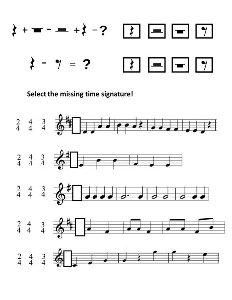Time Signature And Note Value Worksheets Answers Time Worksheets