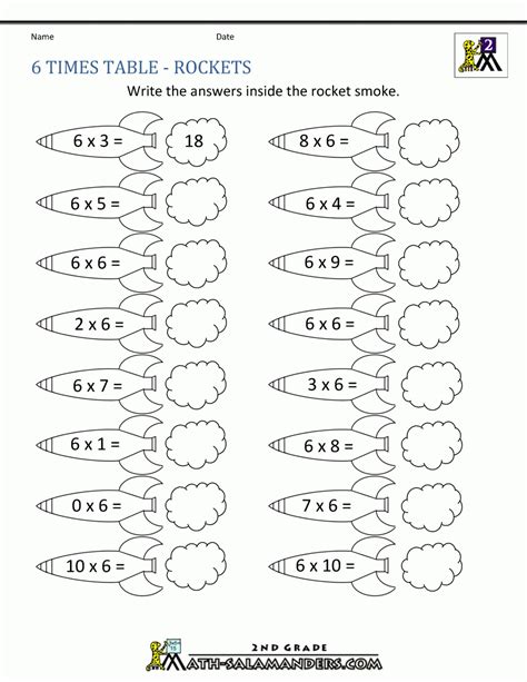 Time Table 6 Worksheets