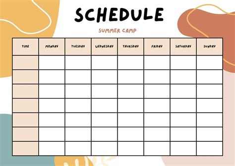 Time Table Template