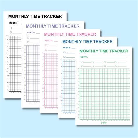 Time Tracker Printable Time Management Time Log Time Etsy