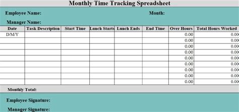 Time Tracking Spreadsheet Template For Your Needs