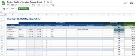 Time Tracking Template Google Sheets