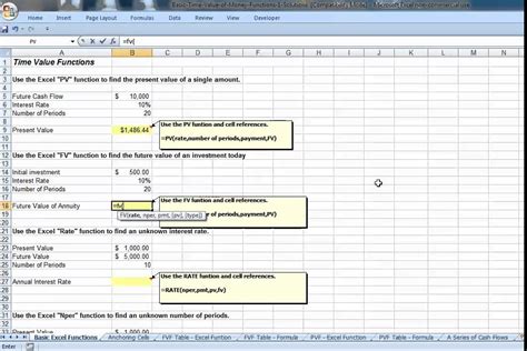 Time Value of Money Excel Example 3 YouTube