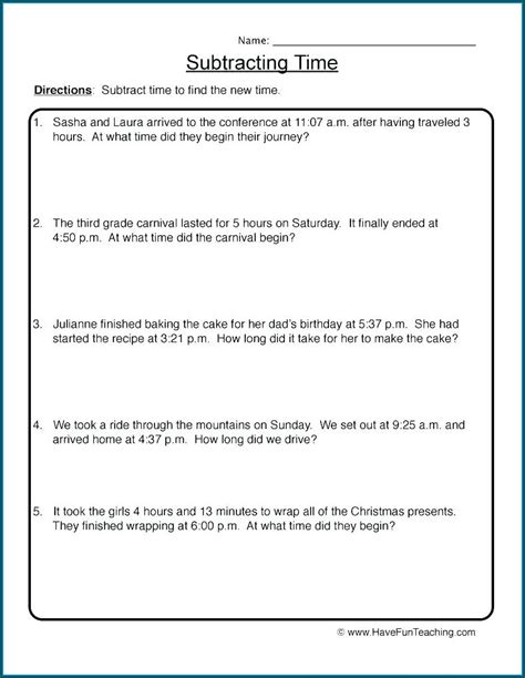 Time Word Problems Worksheets Grade 5 Worksheet Resume Examples