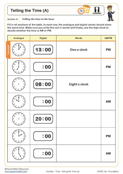 Time Worksheets.