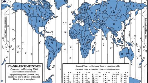 Time Zone Map Printable Riset