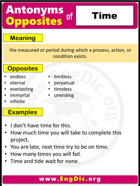 Time antonym. Things To Know About Time antonym. 