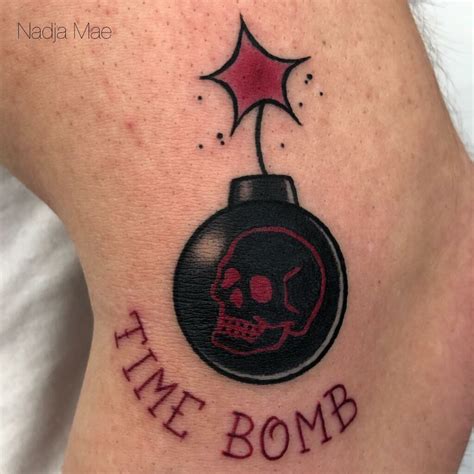Time bomb tattoo. Colin was courteous, professional, efficient, and precise in his work. He gave clear directions about the process as well as after care instructions. If you are interested in a tattoo, you can feel confident that you will get exactly what you want if you come to Time Bomb! 