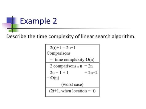 Time complexity of linear search using recursion.  The base case When analyzing the...