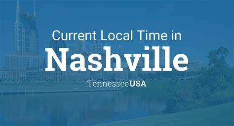 Time in tennessee nashville right now. About 150 miles outside of Nashville, clocks suddenly re-set to an hour ahead. That's because Tennessee has two time zones ‒ Central time and Eastern time. Memphis and Nashville and the ... 